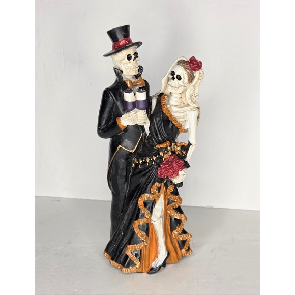 Other - Halloween Skeleton Couple Gothic Decor Figurines Day‎ Of The Dead Wedding Dress